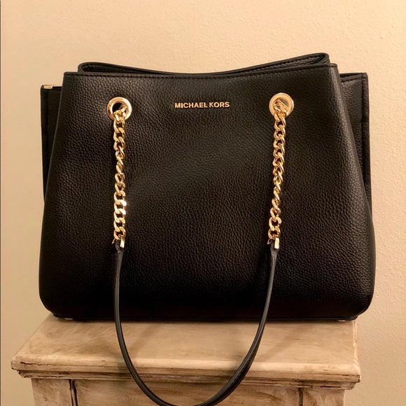 Michael Kors Handbags - Michael Kors Teagen Signature Long Drop Satchel